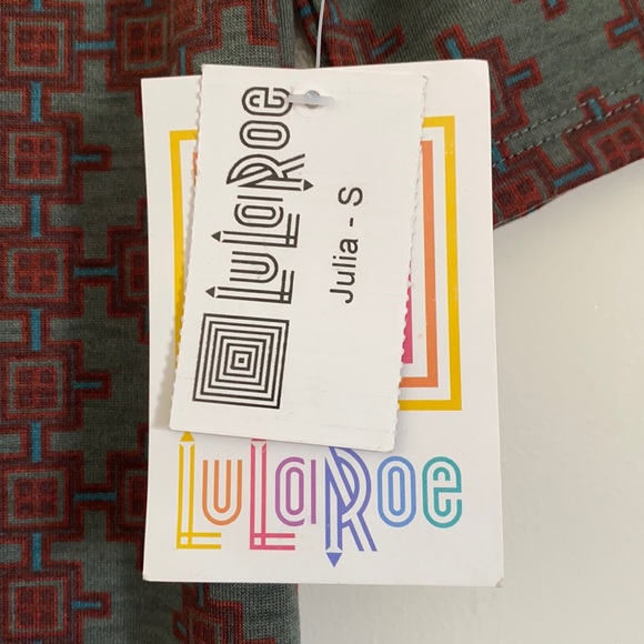 LulaRoe Julia Dress Small (S) NWT Southwestern Aztec Pattern 1/2 sleeve - Picture 8 of 11